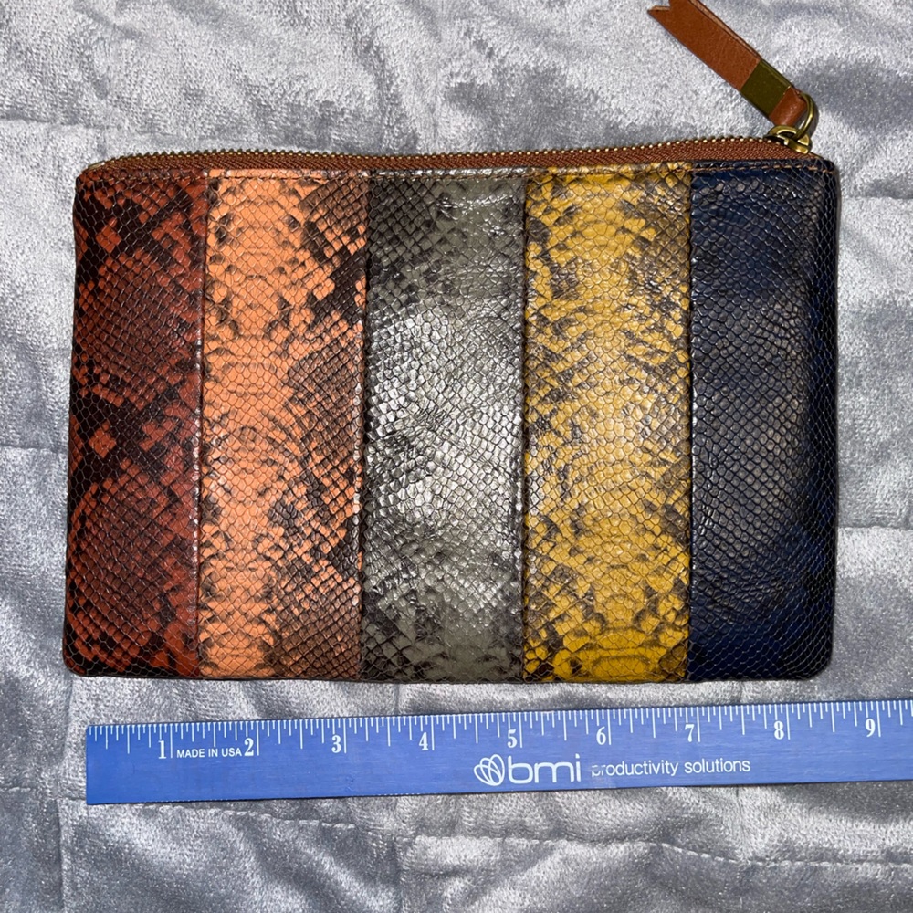 Madewell Snake Pattern Clutch